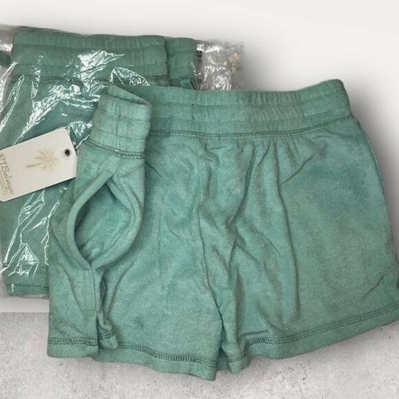 PJ Salvage Seafoam Green Terry Pajama Shorts with PocketsWomen’s XXS NEW  002 - Picture 4 of 7
